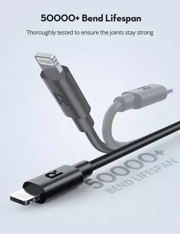 کابل شارژ 3 متری Type-C به Lightning راوپاور مدل RP-CB1034