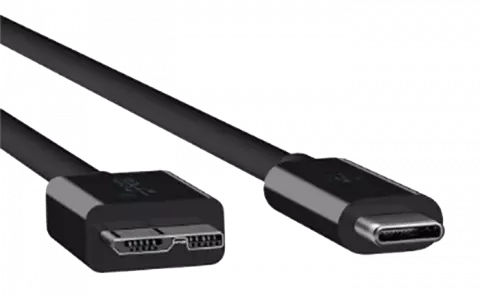 کابل هارد اکسترنال 0.6 متری USB Type-C به Micro B کی نت مدل K-CUBMC3006