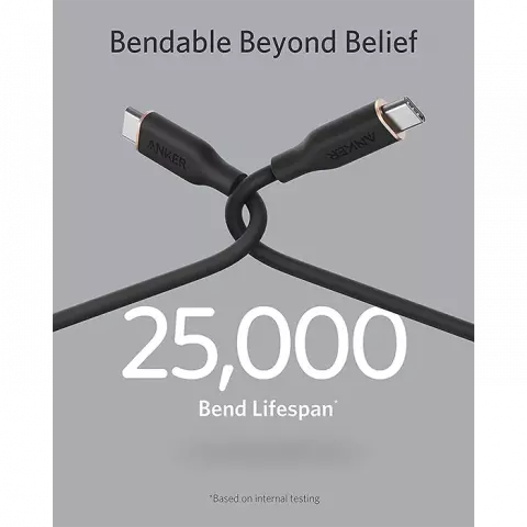 کابل شارژ 0.9 متری USB Type-C انکر مدل PowerLine III Flow A8552