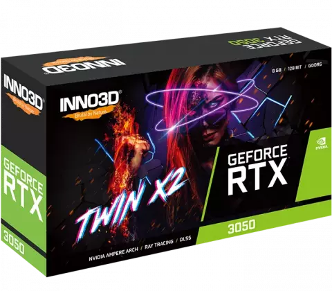 کارت گرافیک  INNO3D مدل  RTX3050 TWIN X2