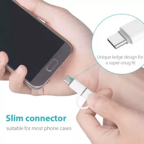 کابل شارژ 1 متری  USB به ROMOSS MICRO USB/USB-C مدل CB21