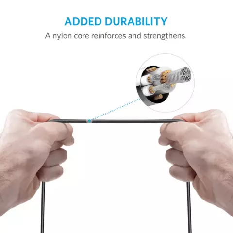 کابل شارژ 0.9 متری USB به ANKER Lightning مدل PREMIUM 3FT