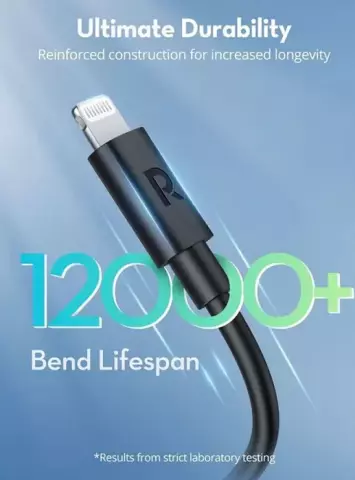 پک دوتایی کابل شارژ 1 متری و 2 متری Type-C به Lightning راوپاور مدل RP-CB066