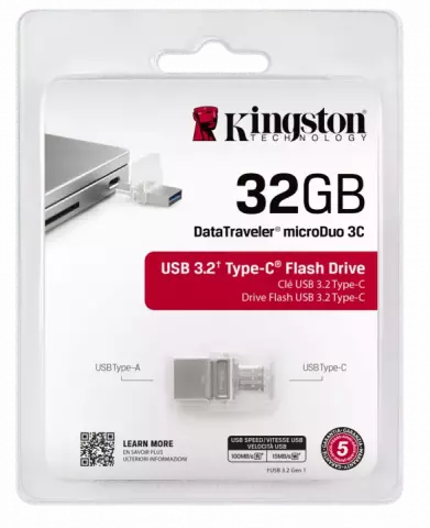 فلش مموری 32 گیگابایت Kingston مدل DataTraveler microDuo 3C