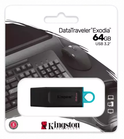 فلش مموری 64 گیگابایت Kingston مدل DataTraveler Exodia