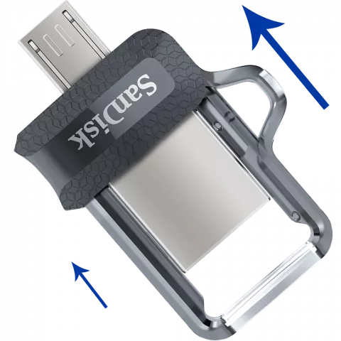 فلش مموری 16 گیگابایت Sandisk مدل ULTRA DUAL DRIVE M3.0