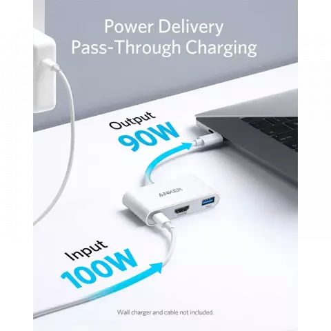 هاب 3 پورت Anker مدل A8339 3-IN-1 USB-C