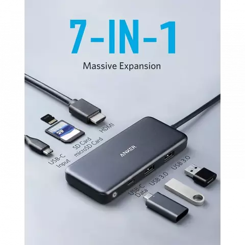 هاب 7 پورت Anker مدل A83460 7-IN-1 USB-C