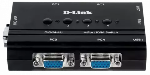 سوییچ 4 پورت D-LINK USB KVM مدل DKVM-4U