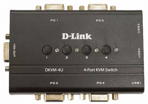 سوییچ 4 پورت D-LINK USB KVM مدل DKVM-4U