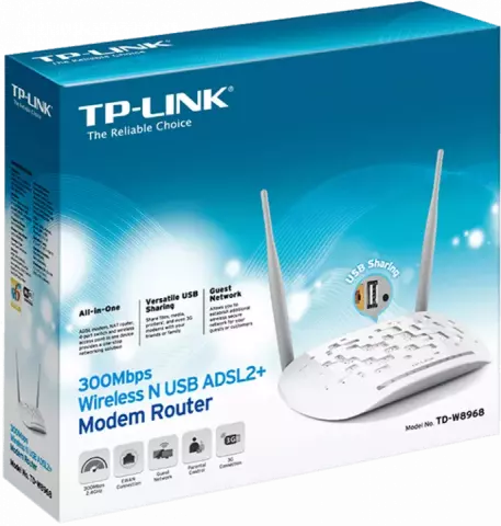 مودم روتر 2 آنتن Tp-Link مدل TD-W8968