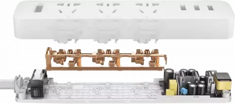 چند راهی برق 3 پورت + 3 پورت XIAOMI USB مدل XMCXB01QM