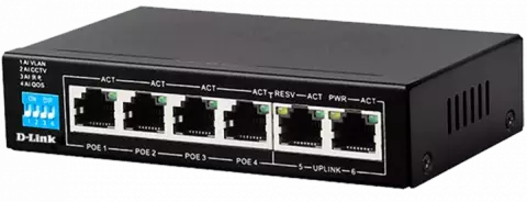 سوییچ 6 پورت D-Link مدل  DES-F1006P-E