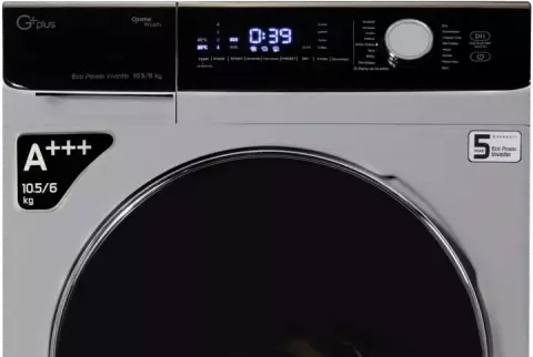 ماشین لباسشویی اتومات 10.5 کیلوگرم جی پلاس مدل KD1048S
