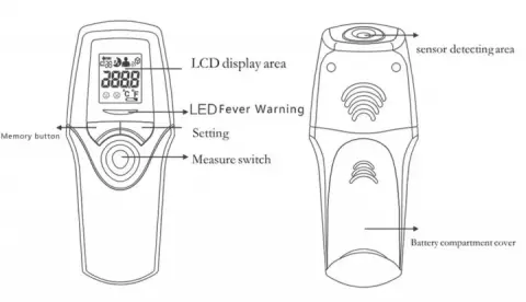 دماسنج دیجیتال بدن Xiaomi مدل Andon NT19