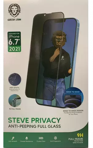 محافظ صفحه نمایش Green Lion مدل Steve Privacy مناسب برای iPhone 13 Pro Max