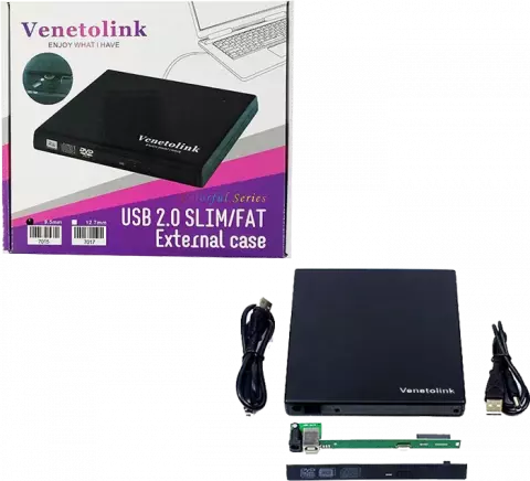 باکس تبدیل DVD رایتر اینترنال به اکسترنال Ventolink مدل Colorful