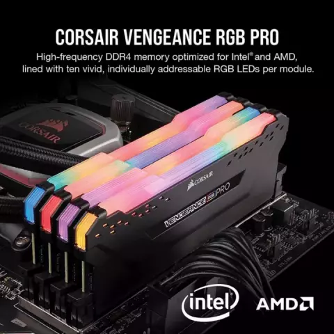 رم دسکتاپ (32GB*2) 64 گیگابایت Corsair مدل Vengeance RGB Pro DDR4 3600MHz