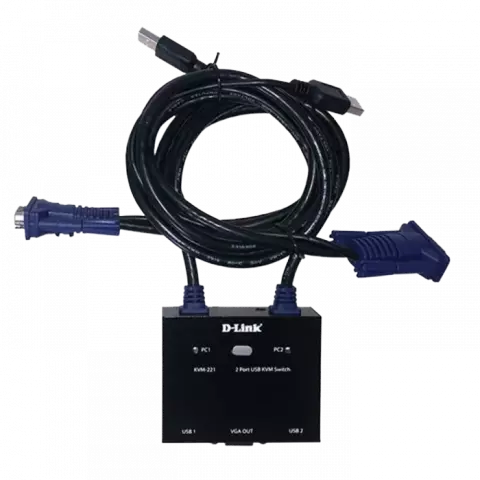 سوییچ 2 پورت D-LINK KVM مدل KVM-221