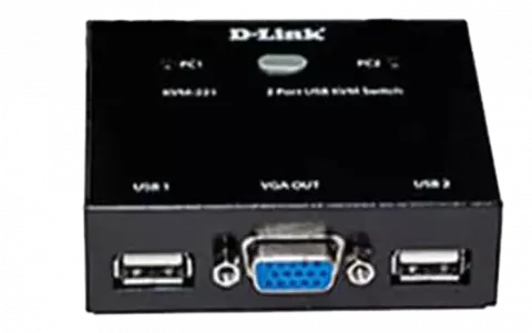سوییچ 2 پورت D-LINK KVM مدل KVM-221
