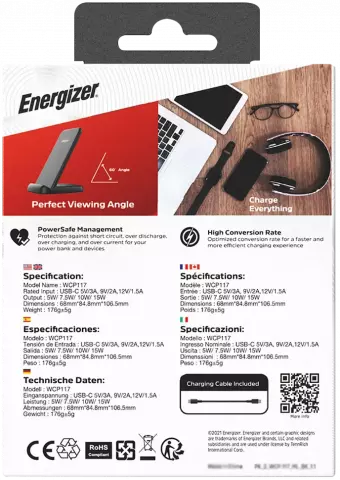 شارژر بی‌سیم Energizer مدل MAX WCP117