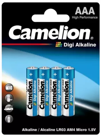 باتری نیم قلمی Camelion مدل LR03-BP4DG