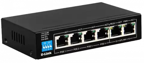 سوییچ 6 پورت D-Link مدل DGS-F1006P-E