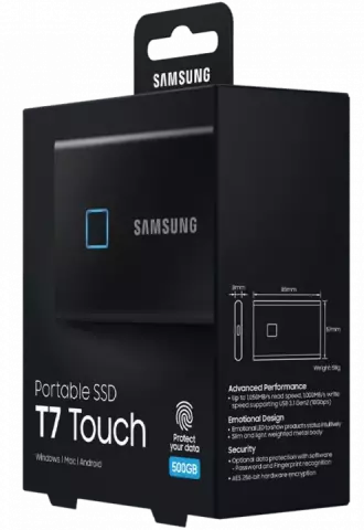 حافظه SSD اکسترنال 500 گیگابایت Samsung مدل  T7 Touch