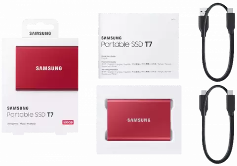 حافظه SSD اکسترنال 500 گیگابایت Samsung مدل  T7