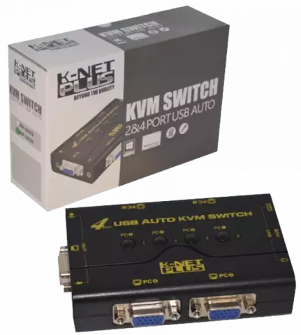 سوییچ 4 پورت KVM کی نت پلاس مدل KP-U624