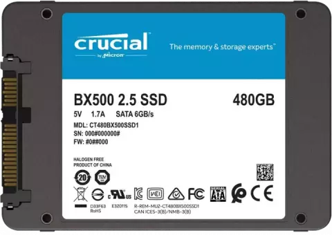 حافظه SSD اینترنال 480 گیگابایت Crucial مدل  BX500
