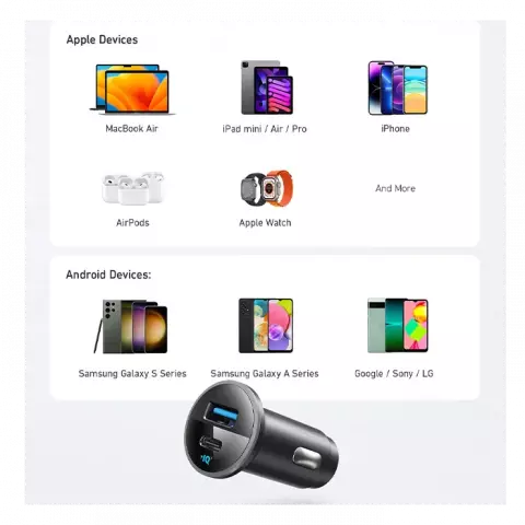 شارژر فندکی Anker مدل 323Car Charger A2735