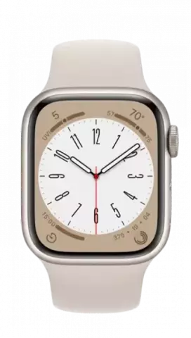 ساعت هوشمند اپل واچ سری 8 مدل 45MM S/M Starlight Aluminum Case با بند اسپورت کرمی