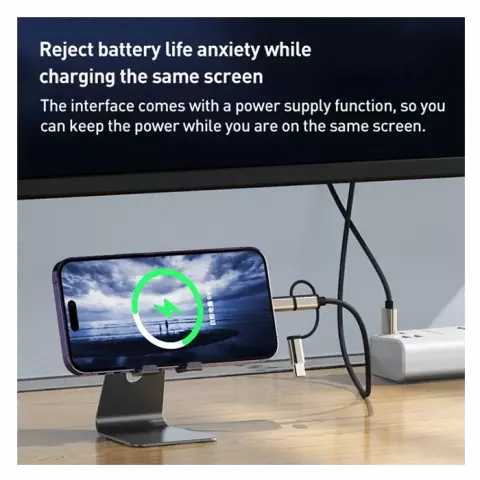 تبدیل 2 متری HDMI به USB-C، microUSB و Lightning یسیدو مدل HM14