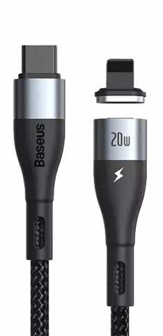 کابل شارژ 2 متری Type-C به Lightning باسئوس مدل Zinc Magnetic