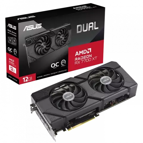کارت گرافیک  ASUS مدل  Dual Radeon RX 7700 XT OC Edition 12GB GDDR6