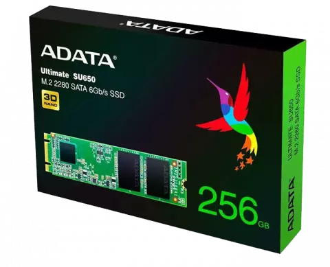حافظه SSD اینترنال 256 گیگابایت Adata مدل ULTIMATE SU650 M.2