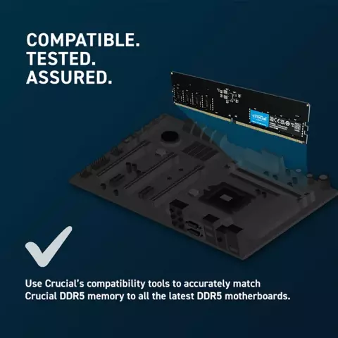 رم دسکتاپ (32GB*1) 32 گیگابایت Crucial مدل CT32G48C40U5 DDR5 4800MHz CL40