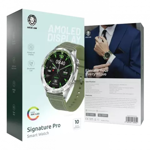 ساعت هوشمند Green Lion مدل Signature Pro GNSIGNPROSW با بند اسپورت سبز
