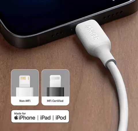 کابل شارژ 1.8متری Type-C به Lightning انکر مدل PowerLine III A8833