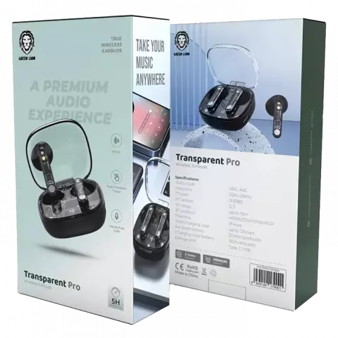 ایرفون بلوتوثی Green Lion مدل Transparent Pro