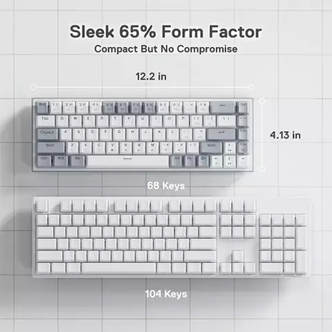 کیبورد سیمی گیمینگ Redragon مدل Castor K631 WG RGB با سوییچ قرمز