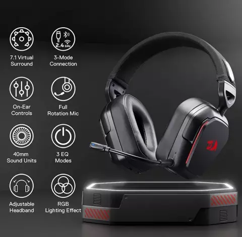 هدست بی سیم گیمینگ Redragon مدل Mira H868