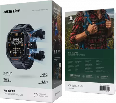ساعت هوشمند  Green Lion مدل Fit-Gear GNFITGRSWBK