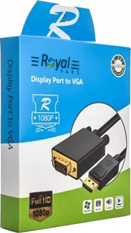 کابل تبدیل 1.8 متری DisplayPort به VGA رویال