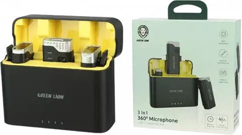 میکروفون یقه‌ای Green Lion مدل GN2IN1MIC360D