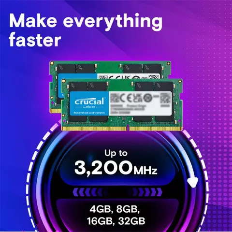 رم لپ تاپ 8 گیگابایت Crucial مدل CT8G4SFS832A DDR4 3200MHz