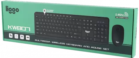 کیبورد و موس بی سیم Liggo مدل KW807