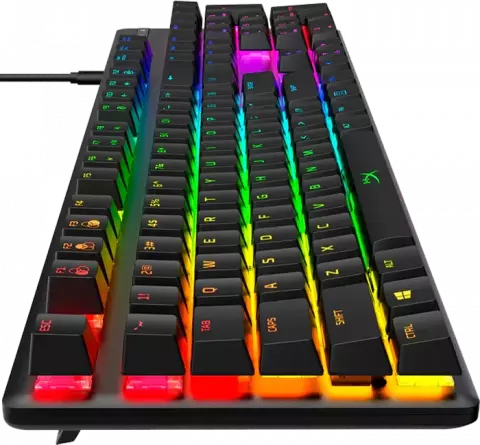 کیبورد سیمی گیمینگ HyperX مدل Alloy Origins با سوئیچ‌ آبی (aqua)