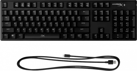 کیبورد سیمی گیمینگ HyperX مدل Alloy Origins با سوئیچ‌ آبی (aqua)